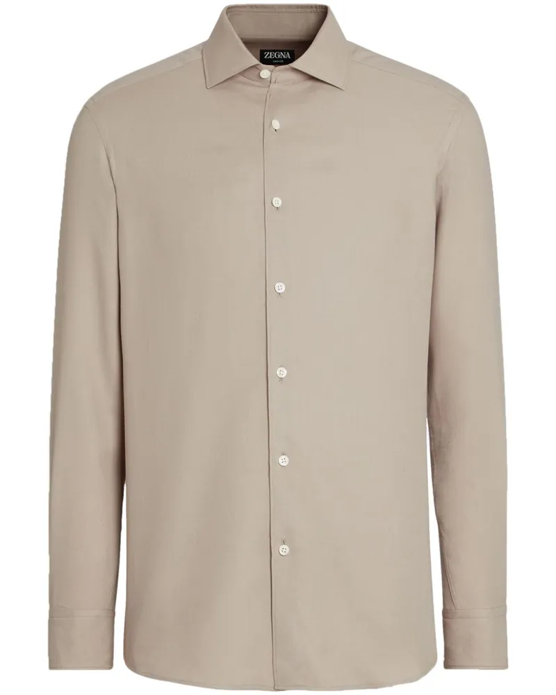 Ermenegildo Zegna Cashco Hemd - Nude Nude