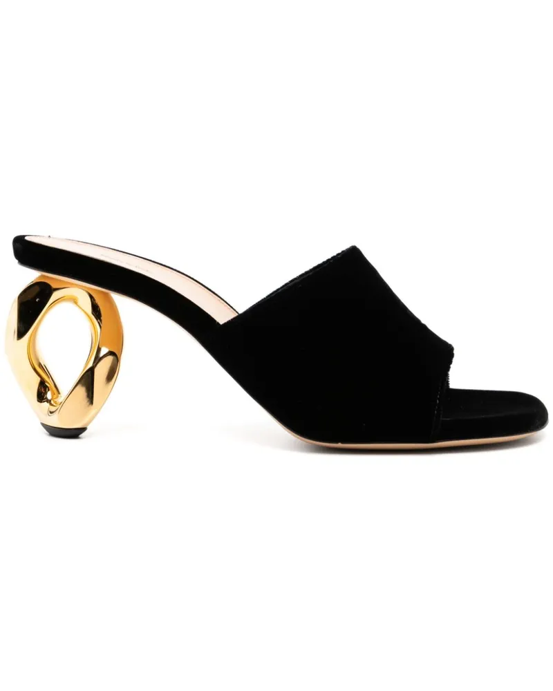 J.W.Anderson Mules mit Kette - Schwarz Schwarz