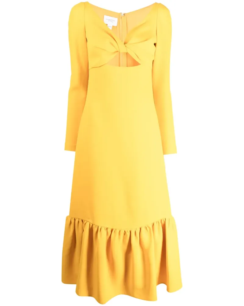 Giambattista Valli Drapiertes Hemdkleid - Gelb Gelb