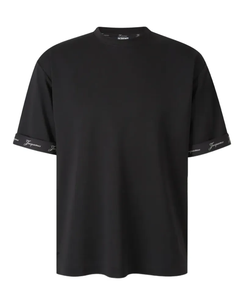 Jacquemus T-Shirt mit Logo-Detail - Schwarz Schwarz