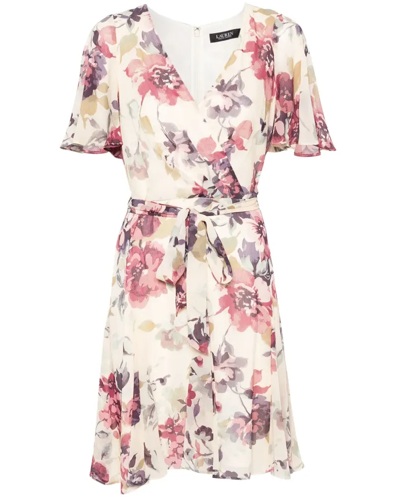Ralph Lauren Wickelkleid mit Blumen-Print - Nude Nude