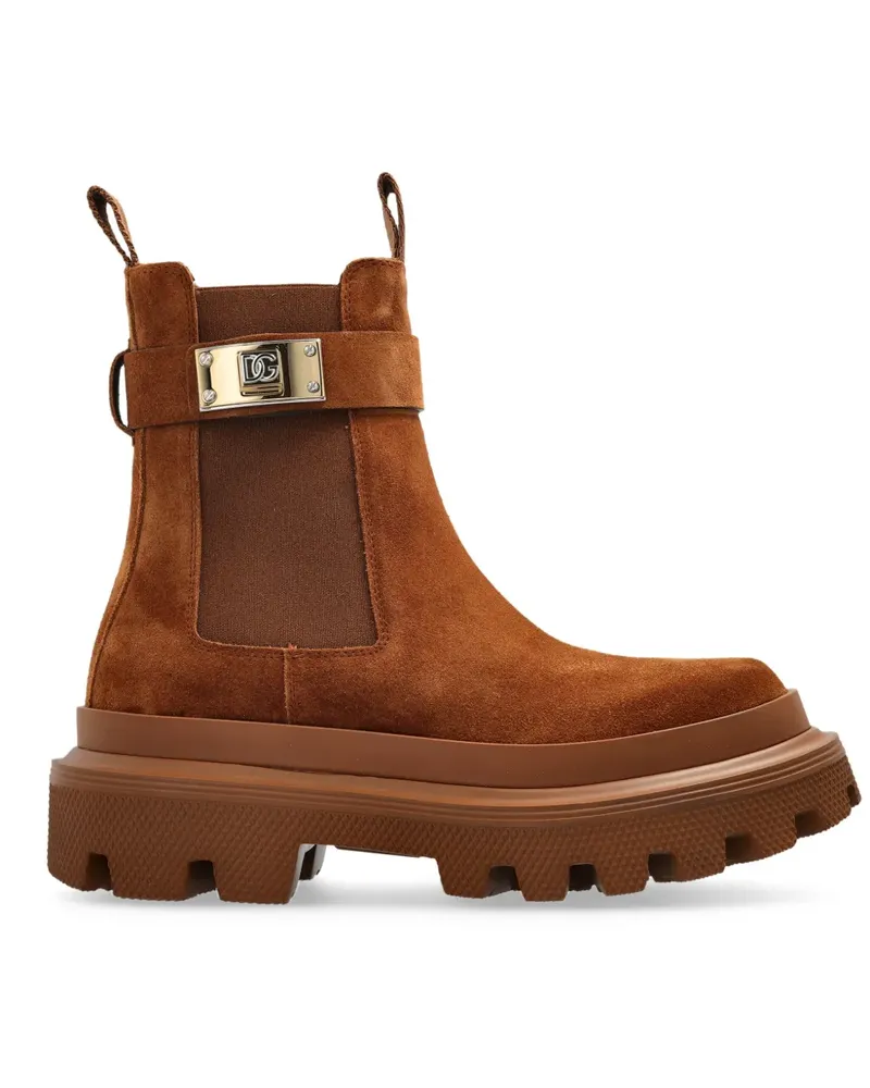 Dolce & Gabbana Chelsea-Boots aus Wildleder - Braun Braun