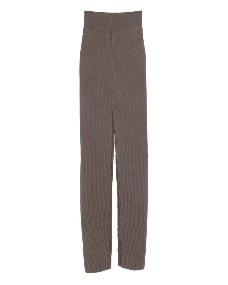 Rick Owens ribbed slit skirt - Braun Braun