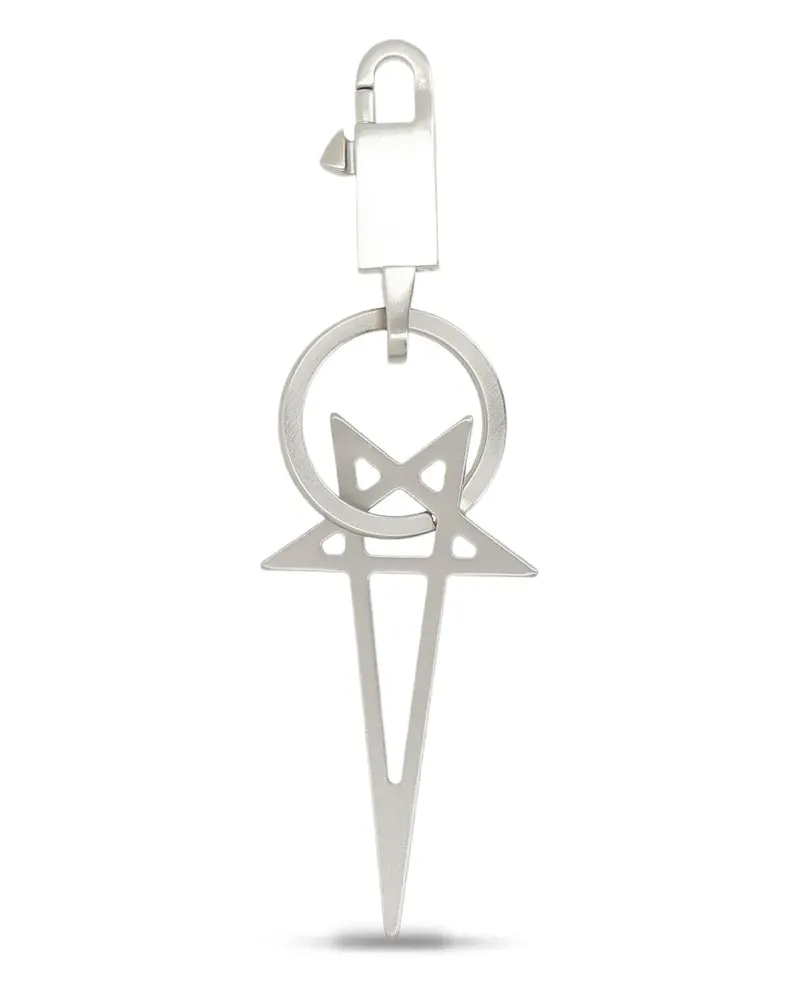 Rick Owens Holywood Pentagram Schlüsselanhänger mit Sternform - Silber Silber