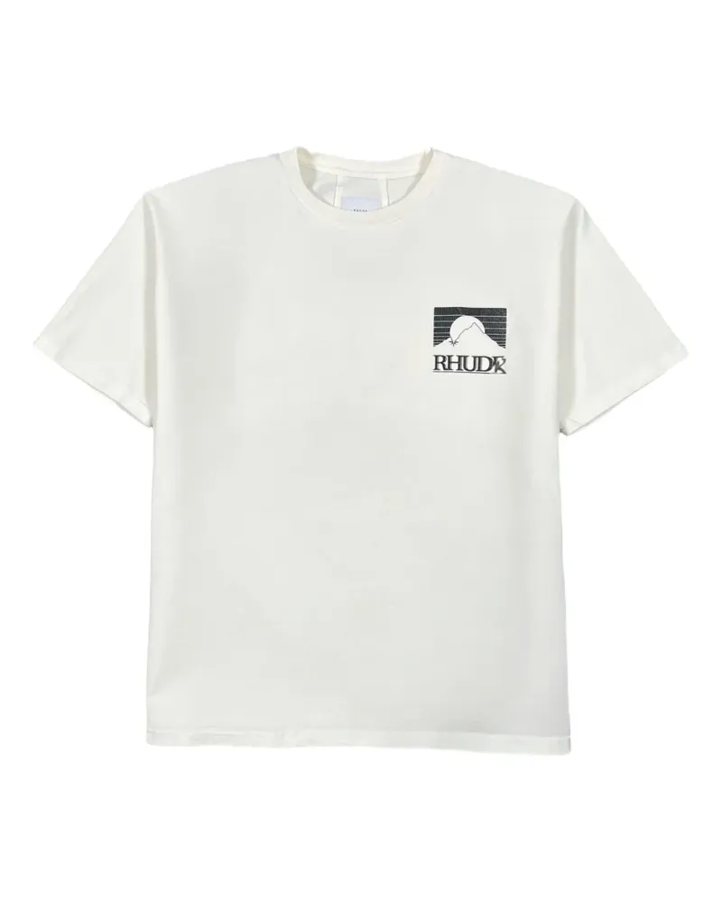 RHUDE Moonlight T-Shirt mit grafischem Print - Weiß Weiß