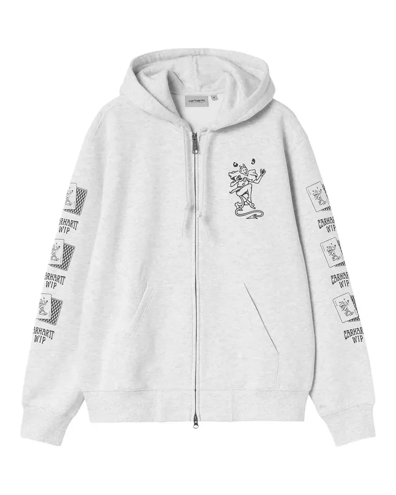 Carhartt WIP Kapuzenjacke mit Spielkarten - Grau Grau