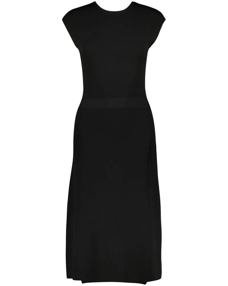 Yves Salomon Gestricktes Wickelkleid - Schwarz Schwarz