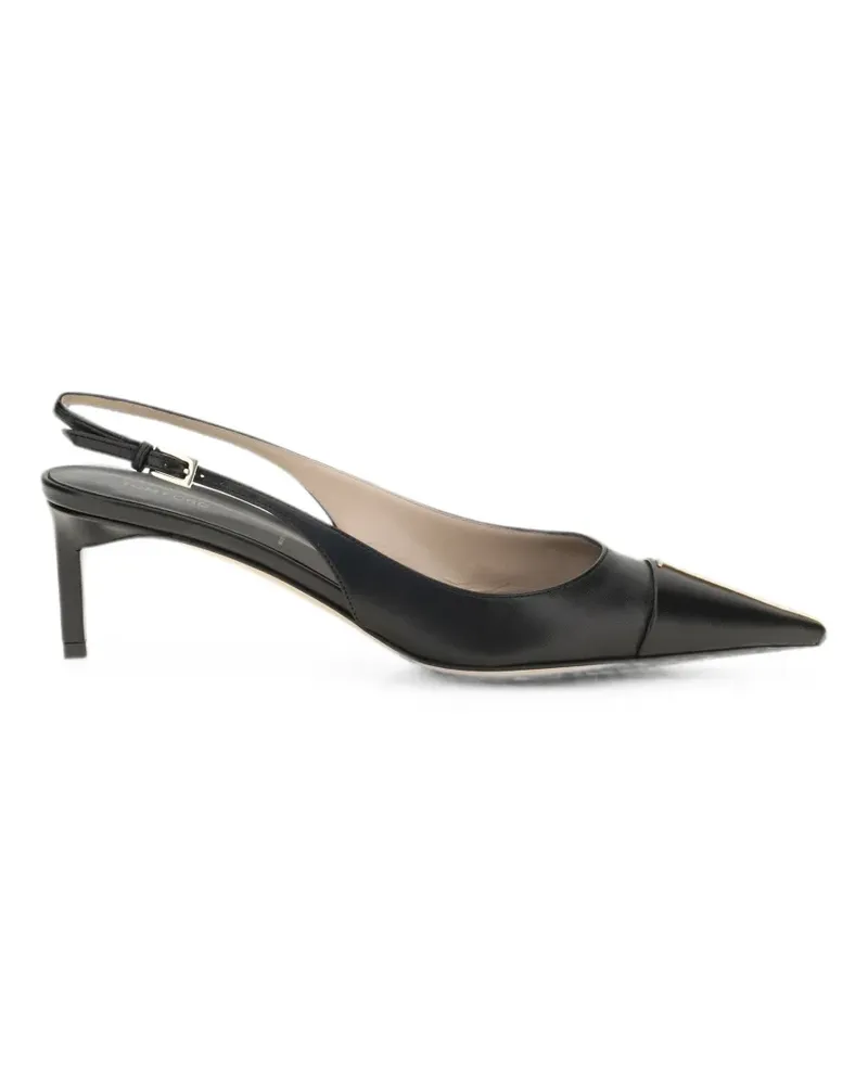 Tom Ford logo-plaque slingback pumps - Schwarz Schwarz