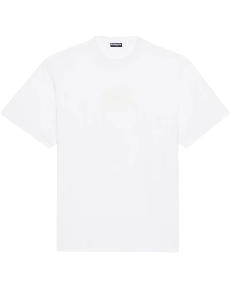 Balenciaga T-Shirt mit Lorbeerkranz - Weiß Weiß