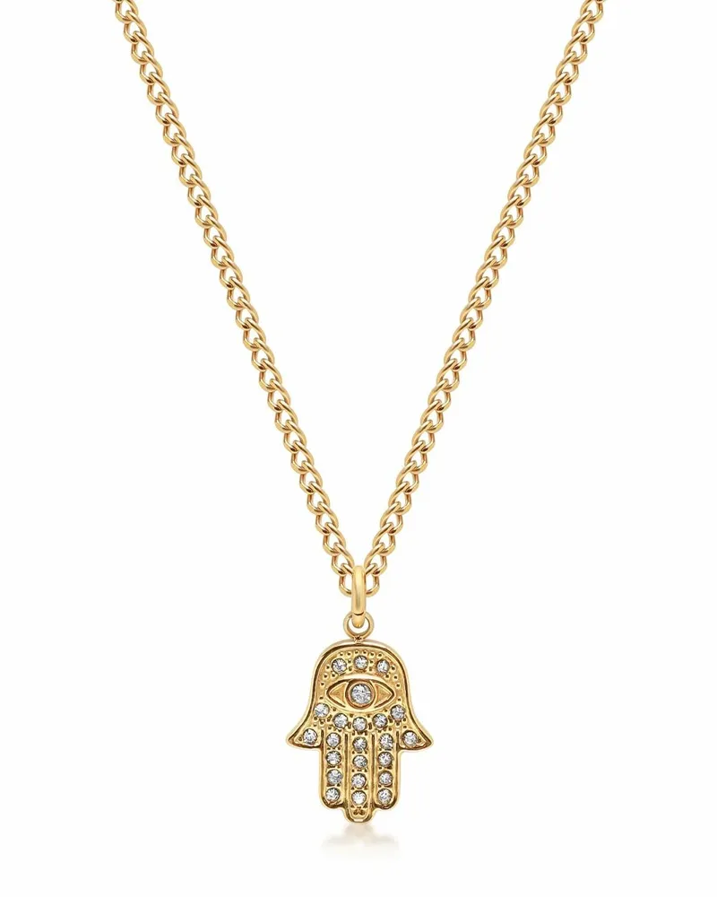 Nialaya Hamsa Hand Halskette - Gold Gold