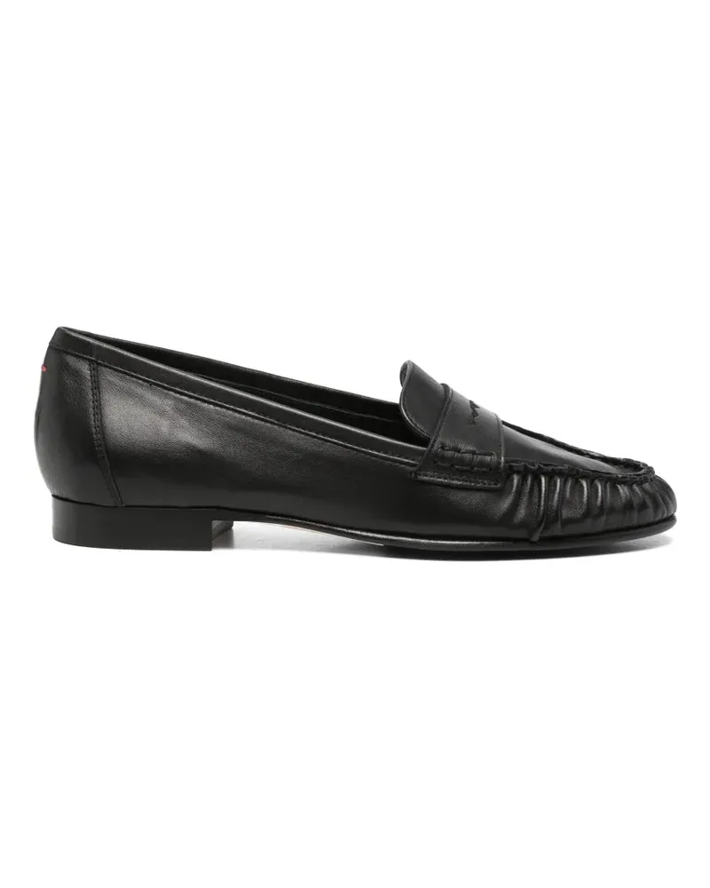 aeyde Aldous ruched penny-slot loafers - Schwarz Schwarz