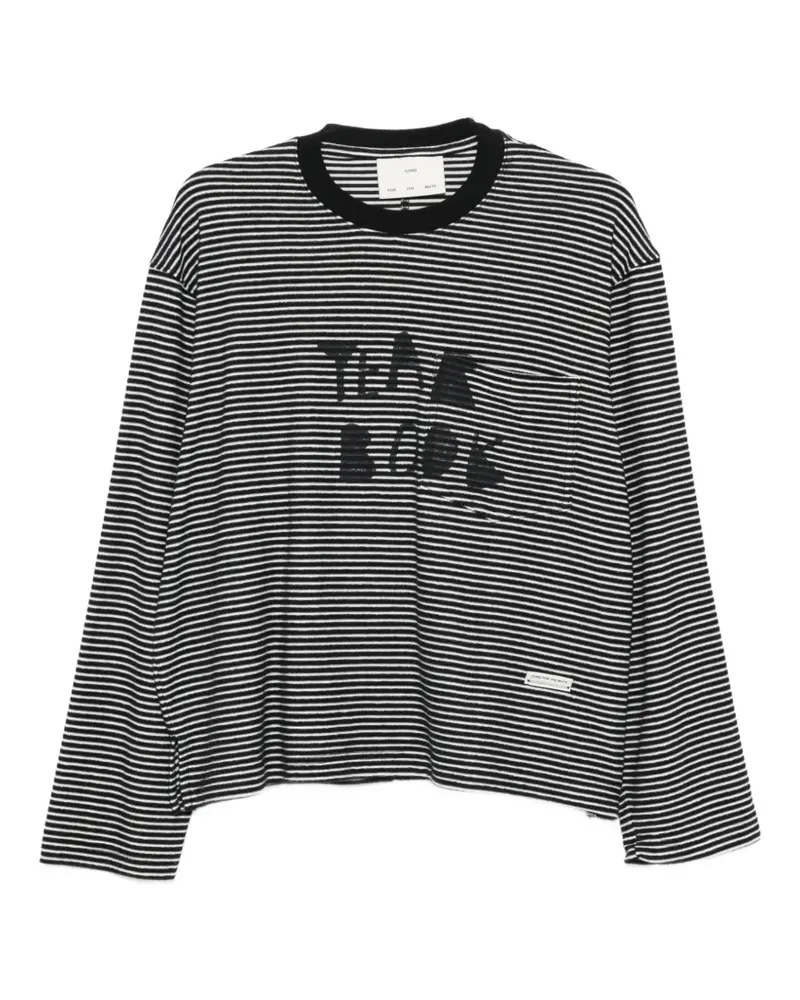 Song For The Mute striped graphic T-shirt - Schwarz Schwarz