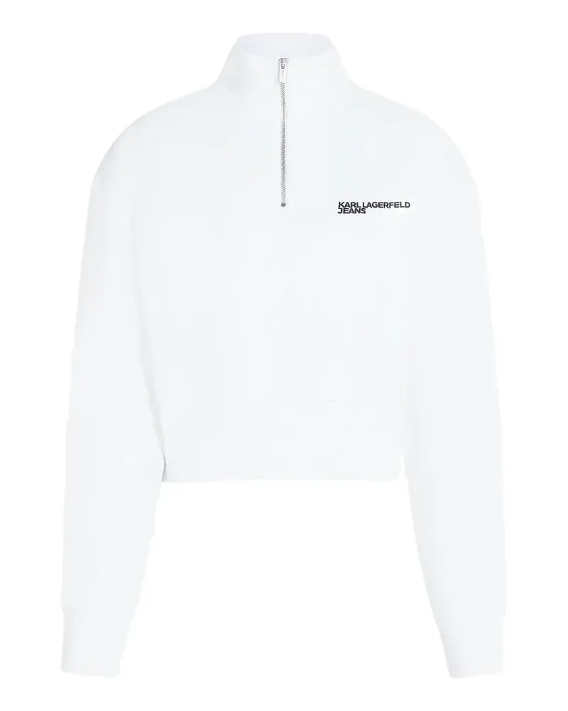 Karl Lagerfeld Sweatshirt mit Reißverschluss - Weiß Weiß