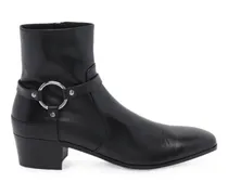 Clint Bikerstiefel mit Schnalle - Schwarz