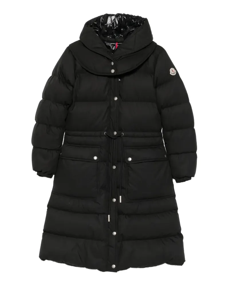 Moncler Gesteppte Jacke mit Kordelzug - Schwarz Schwarz