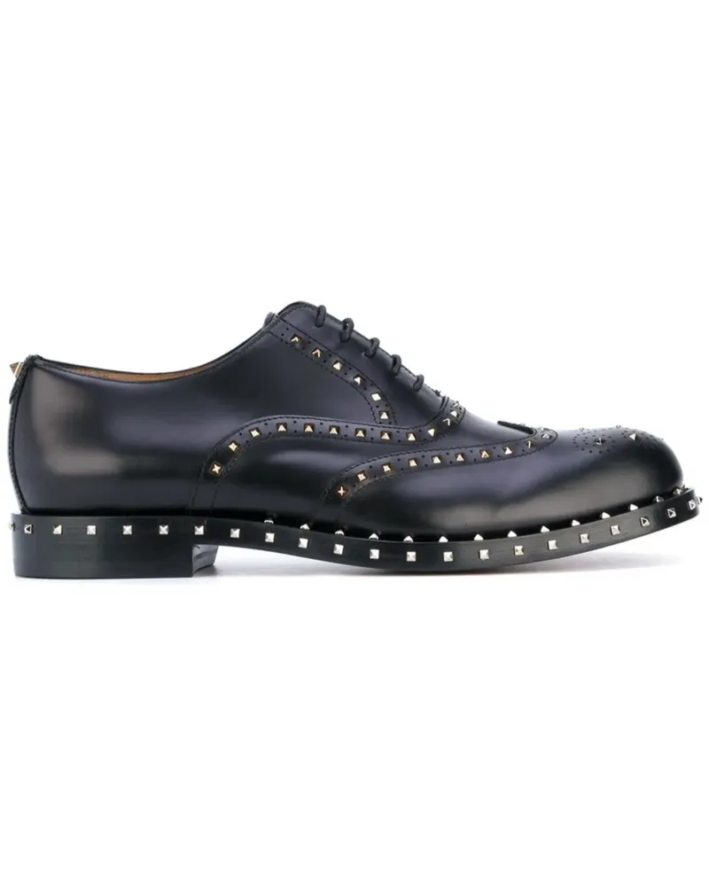 Valentino Garavani Rockstud Budapester - Schwarz Schwarz