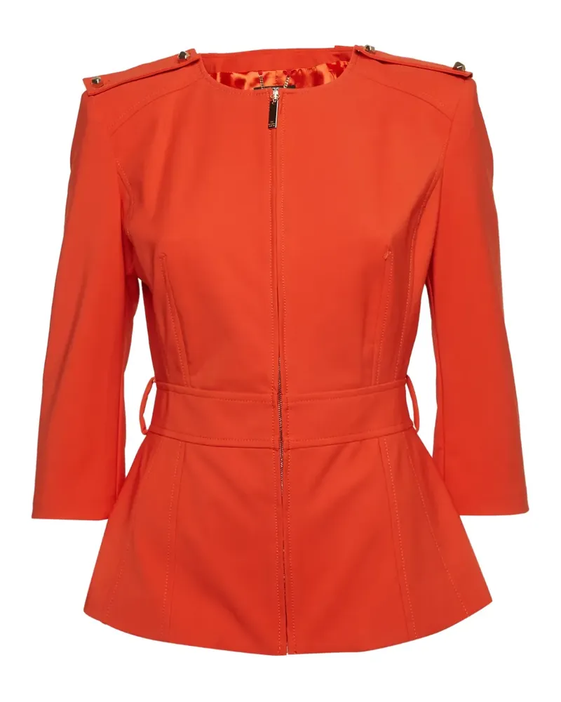 Elisabetta Franchi zip-up cropped jacket - Orange Orange
