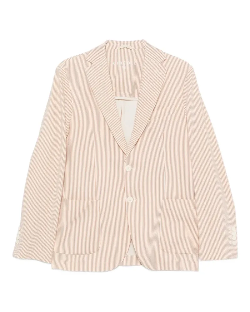 CIRCOLO 1901 striped single-breasted blazer - Nude Nude