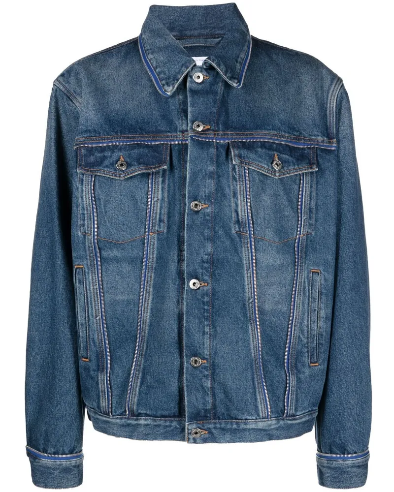 OFF-WHITE Jeansjacke mit Reißverschlussdetail - Blau Blau