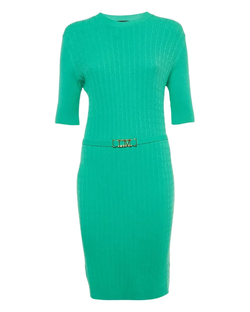 Moschino knitted belted midi dress - Grün Grün