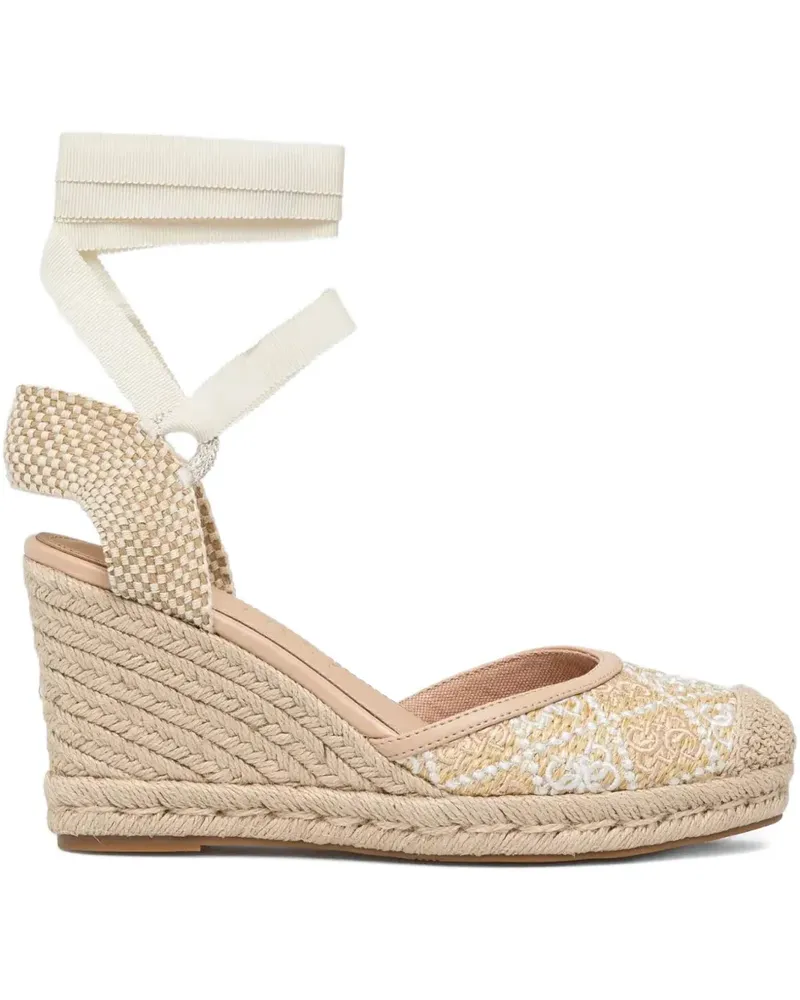 Guess Wedge-Espadrilles mit Stickerei - Nude Nude