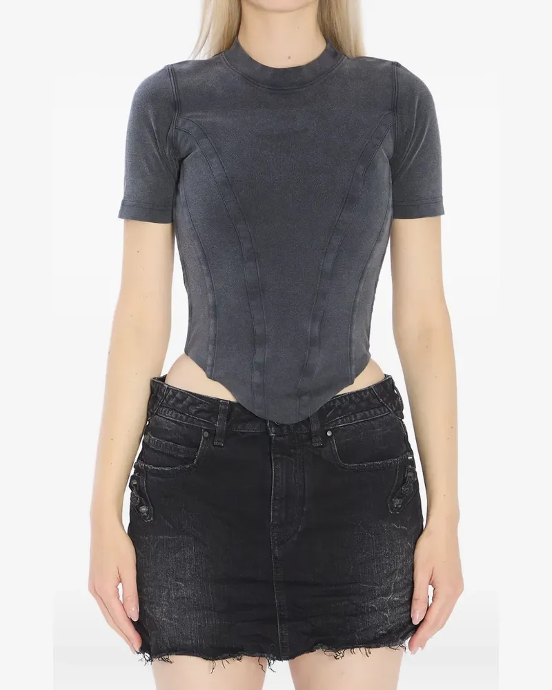 Balenciaga corseted cotton T-shirt - Grau Grau