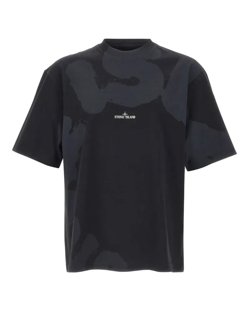 Stone Island compass logo-print t-shirt - Schwarz Schwarz