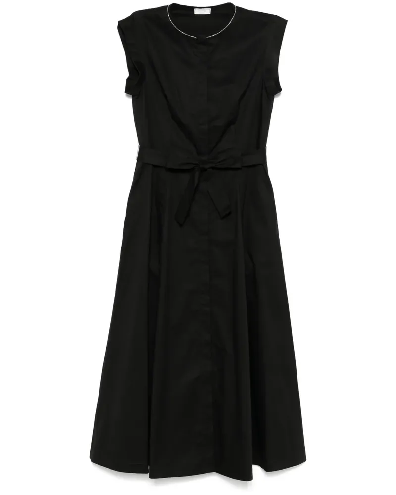 Peserico Ärmelloses Midikleid - Schwarz Schwarz