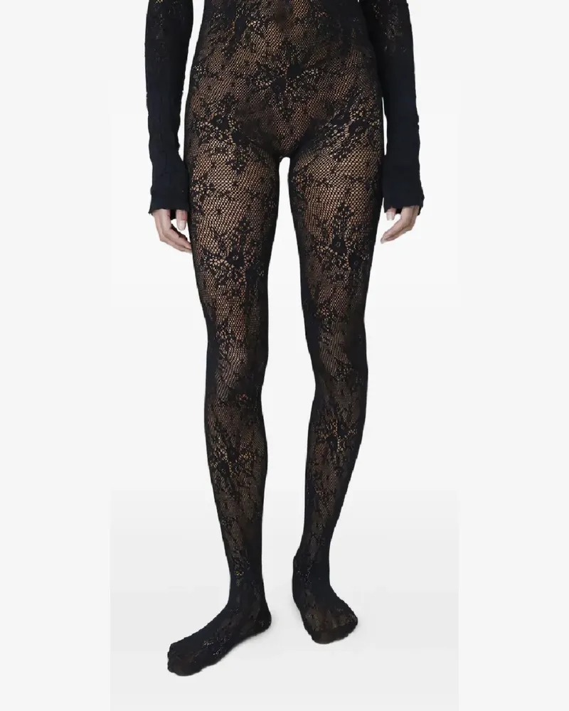 Swedish Stockings Rosa lace long-sleeved bodysuit - Schwarz Schwarz