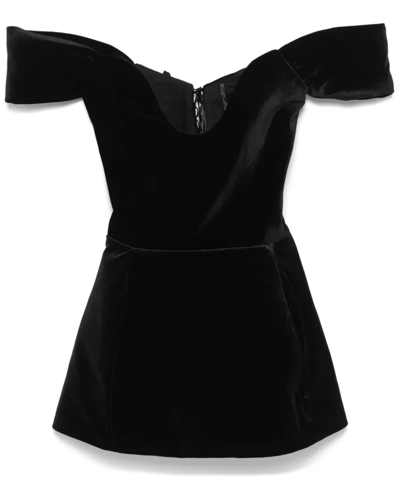 Ana Radu Minikleid aus Samt - Schwarz Schwarz