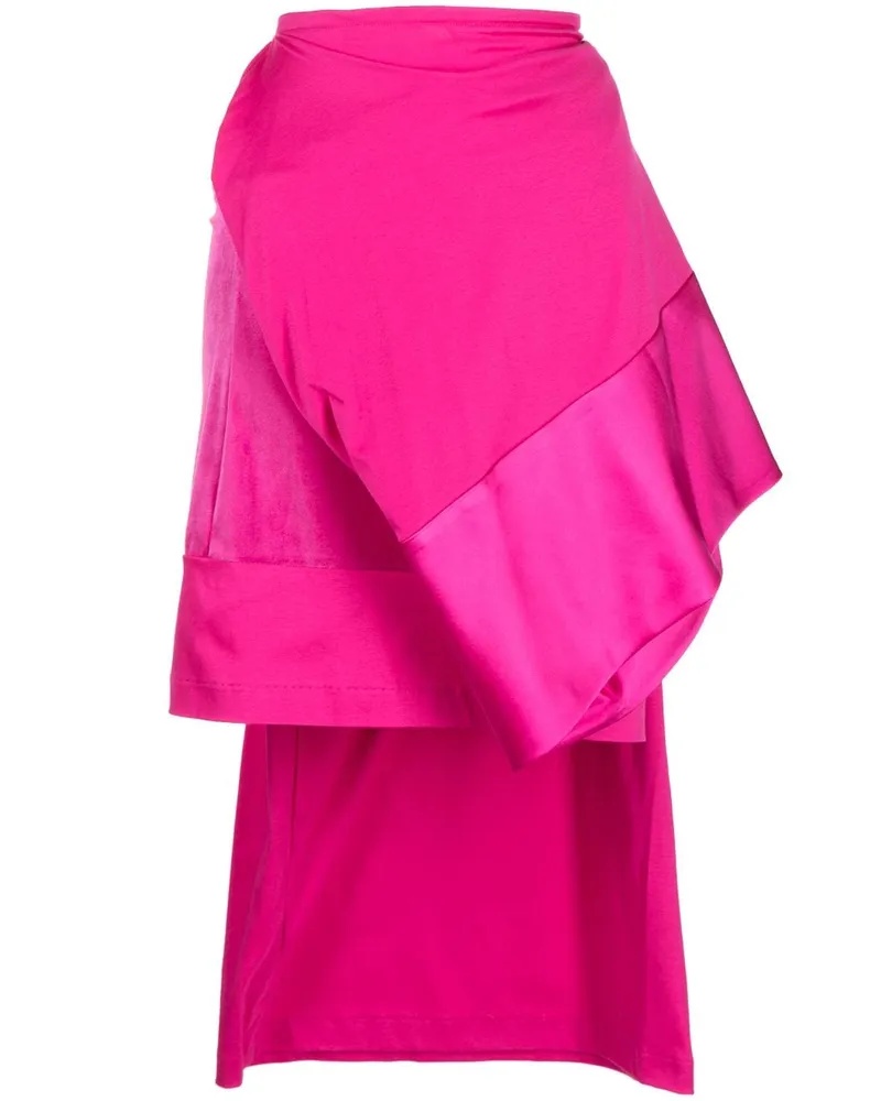 Undercover Asymmetrischer Midirock - Rosa Rosa