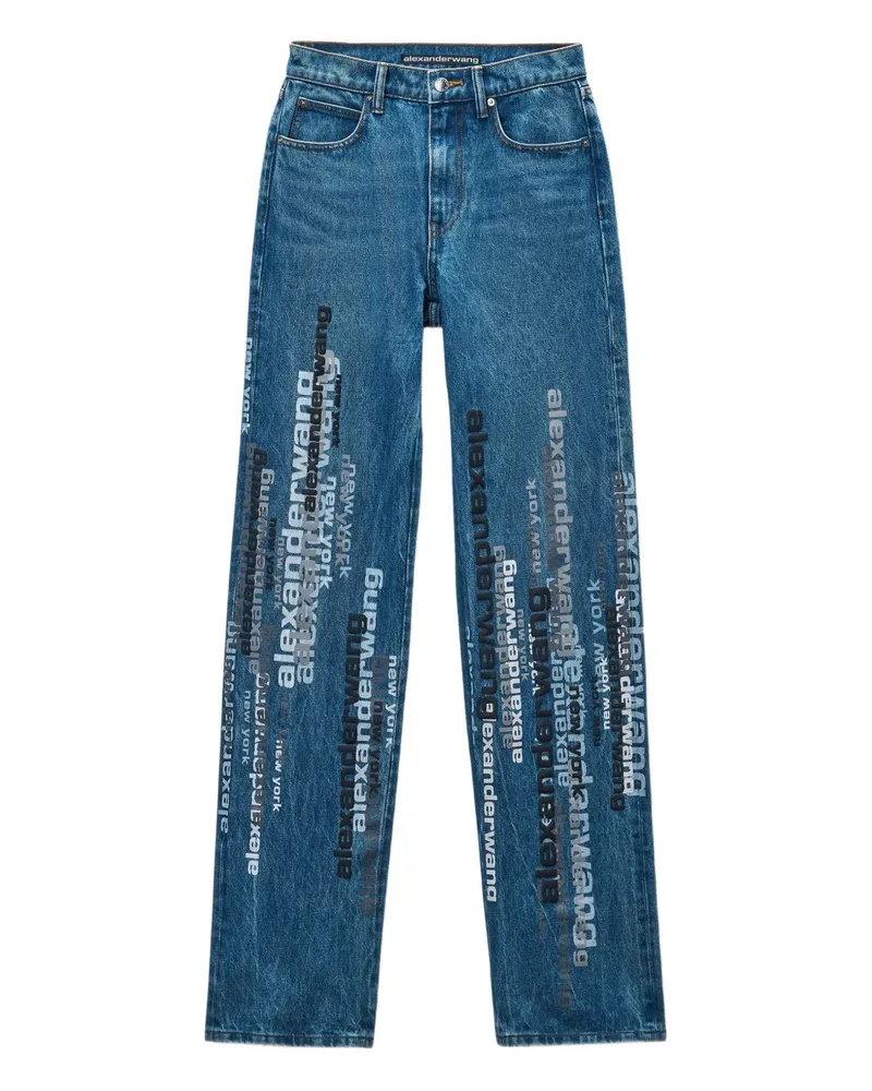 Alexander Wang Jeans mit Logo-Print - Blau Blau