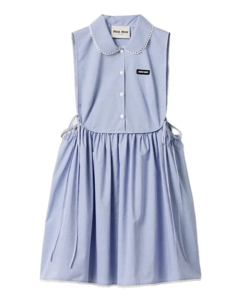 Miu Miu Kleid mit Bubikragen - Blau Blau