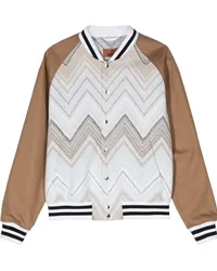 Missoni Frottee-Bomberjacke aus Chevron-Jacquard Nude