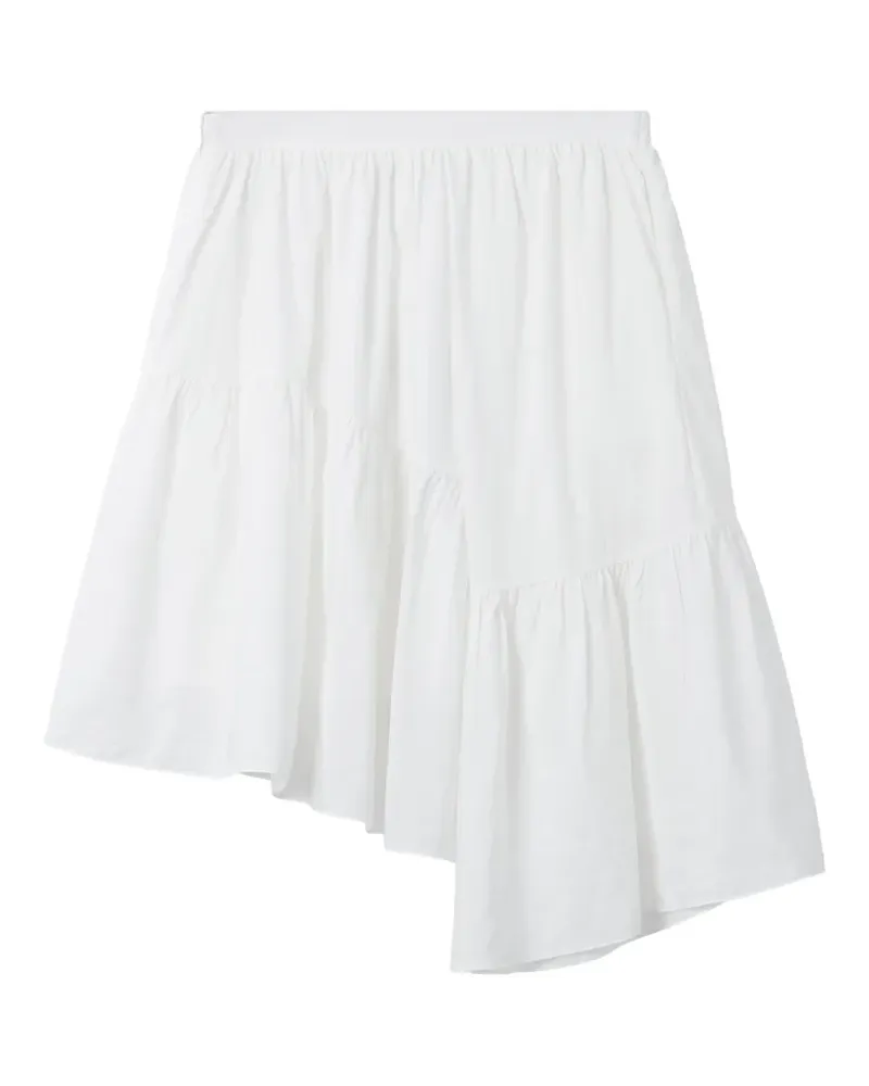 b+ab Asymmetrischer Minirock - Weiß Weiß