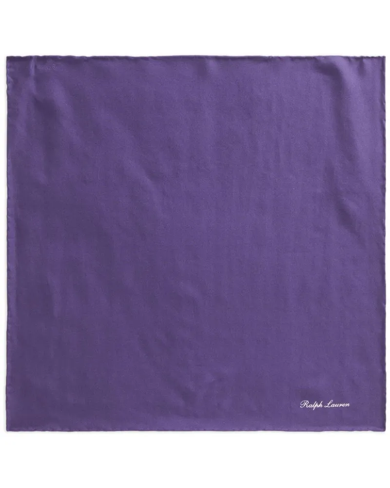 Ralph Lauren Seidenschal mit Logo-Print - Violett Violett
