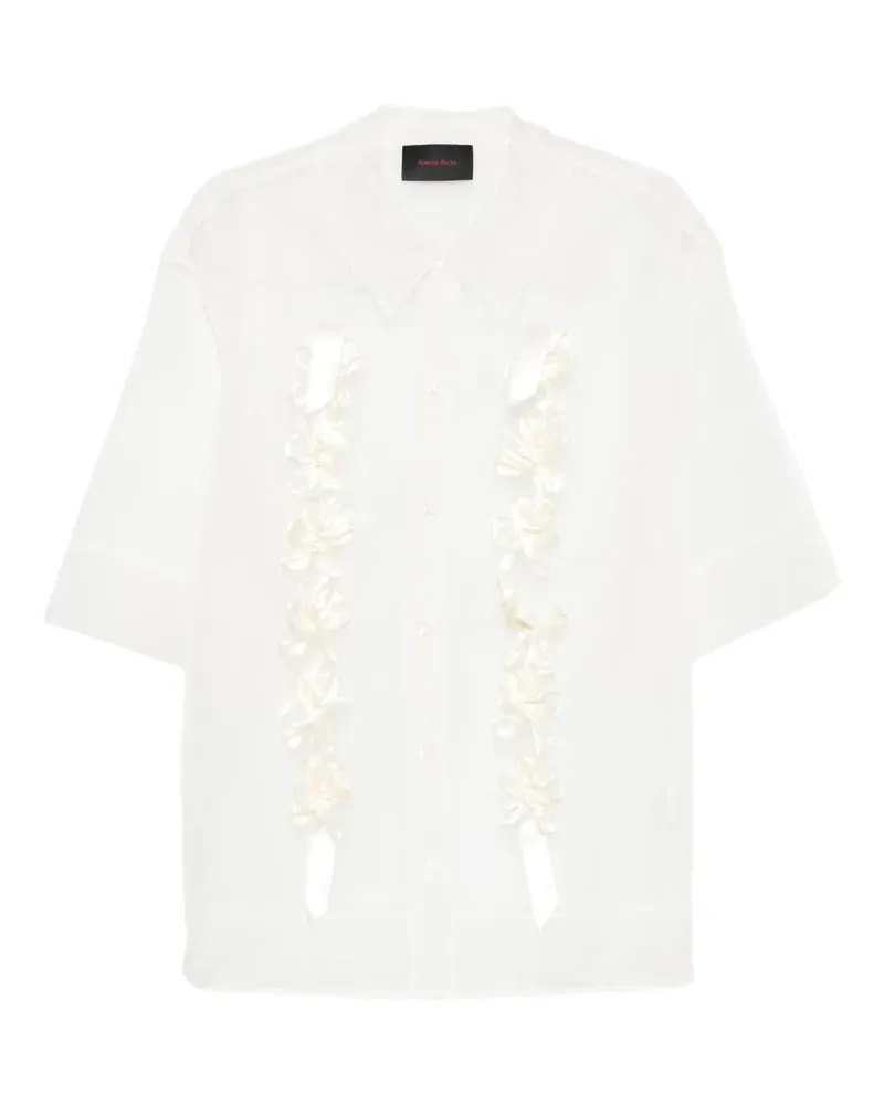 Simone Rocha Hemd mit Blumenband - Nude Nude