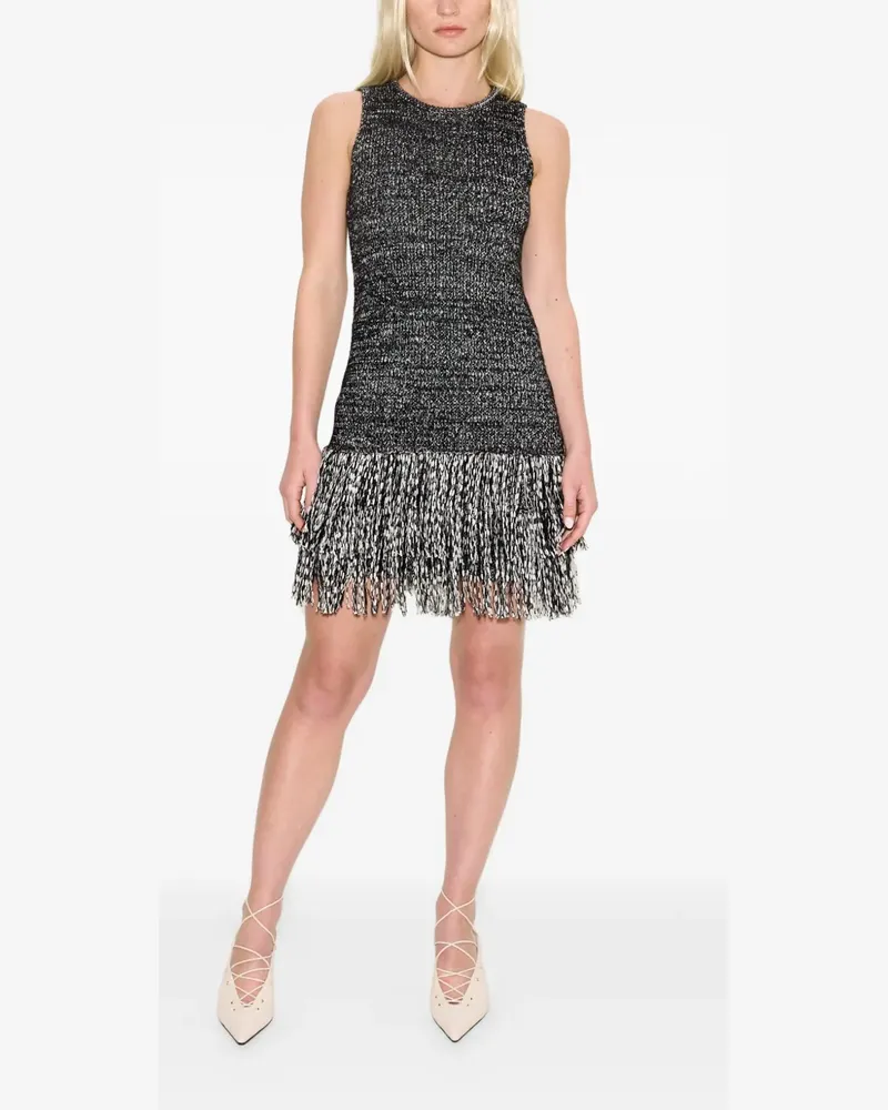 Simon Miller Sondra fringe-trimmed cotton mini dress - Schwarz Schwarz