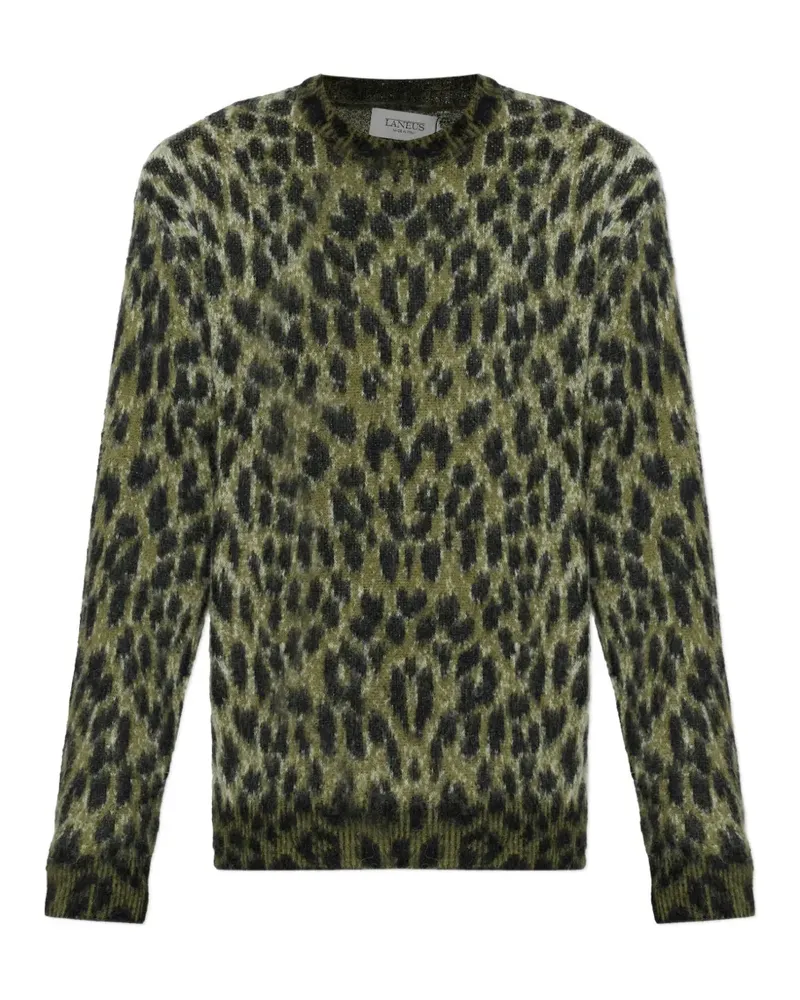 Laneus Pullover mit Leopardenmuster - Grün Grün