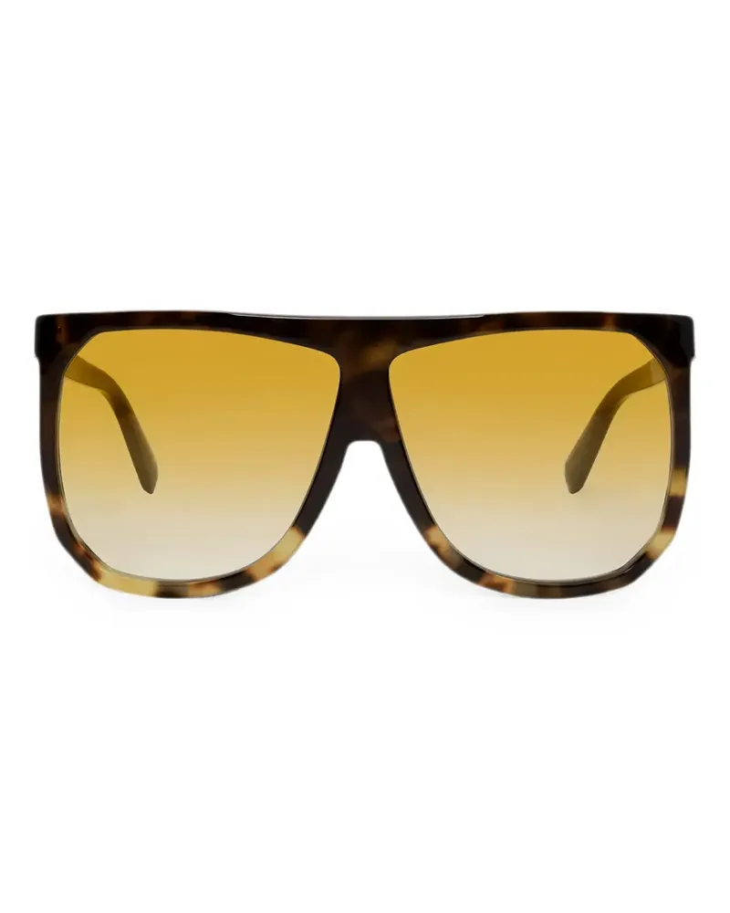 Loewe Anagram geometric-frame sunglasses - Braun Braun