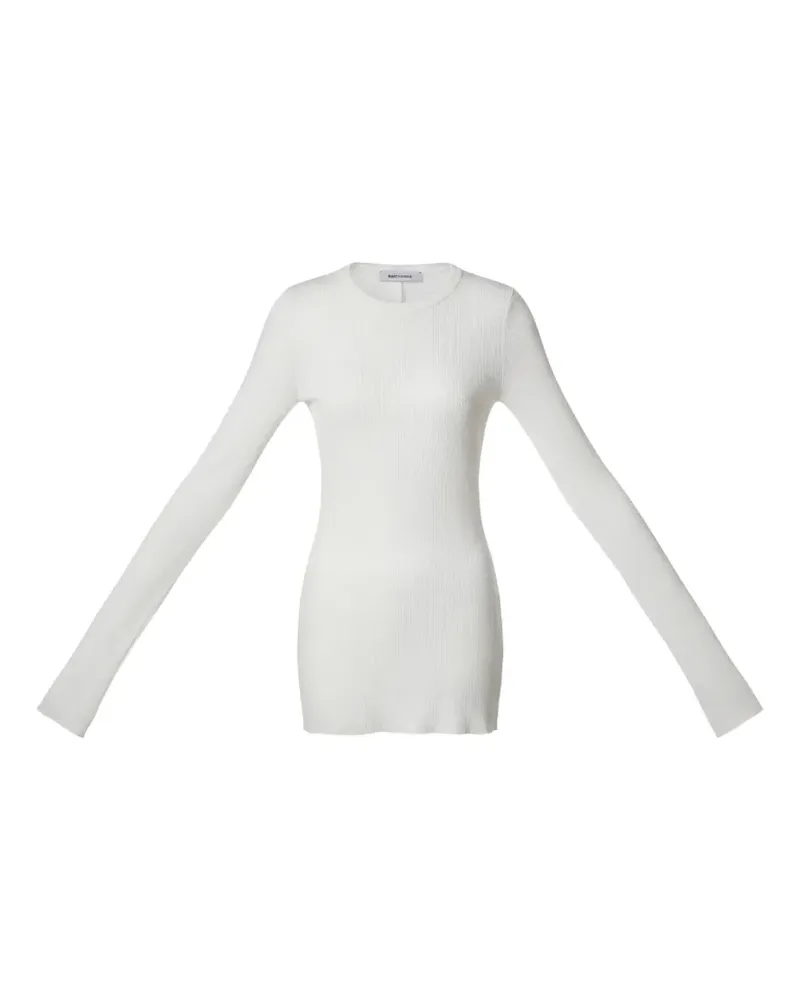 Rick Owens Langarmshirt aus geripptem Strick - Weiß Weiß