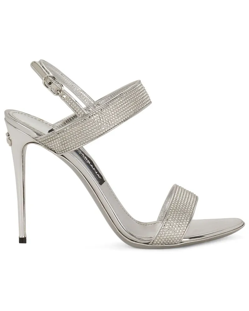 Dolce & Gabbana Slingback-Sandalen mit Kristallen - Silber Silber