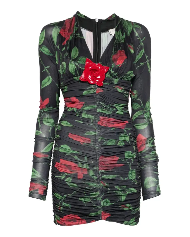 Blumarine Minikleid mit Raffungen - Schwarz Schwarz
