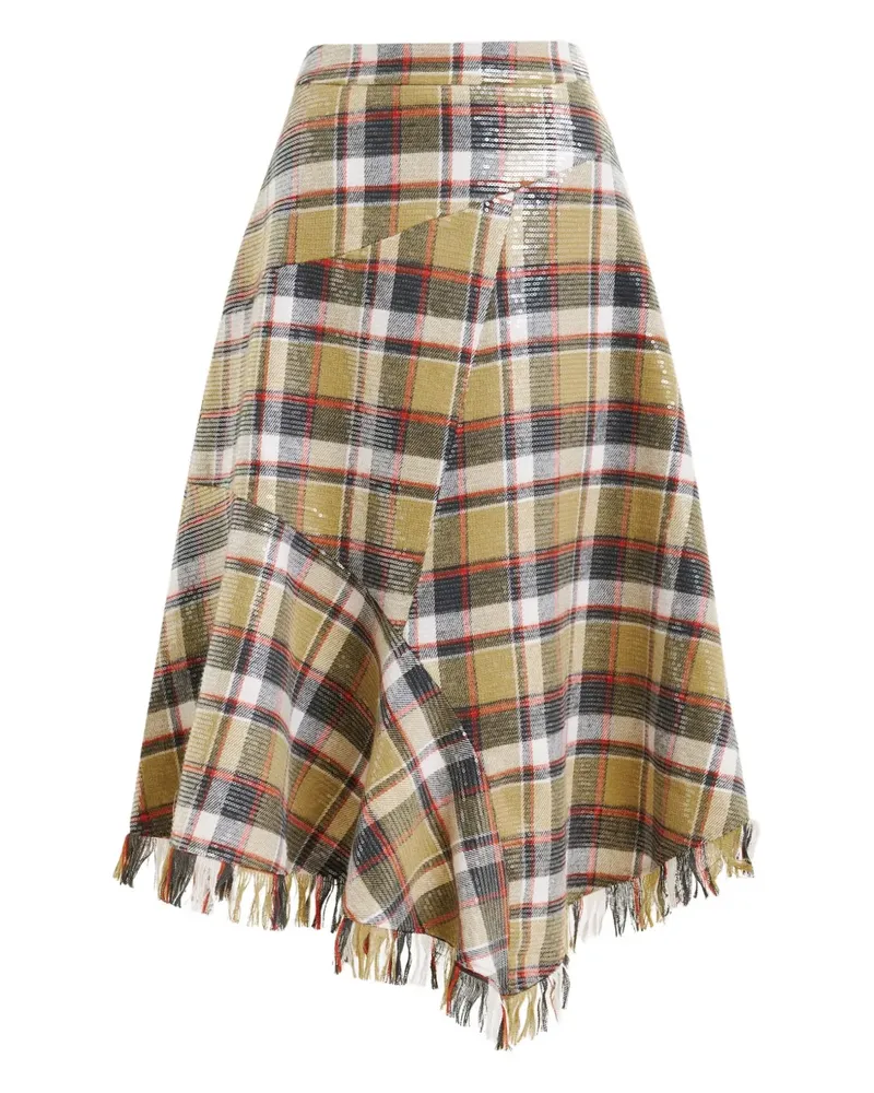 Essentiel Midirock mit Pailletten - Gelb Gelb