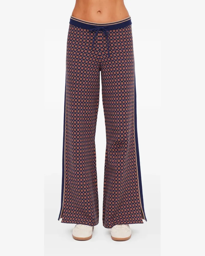 The Upside Lumiere Juniper Jogginghose mit geometrischem Muster - Blau Blau