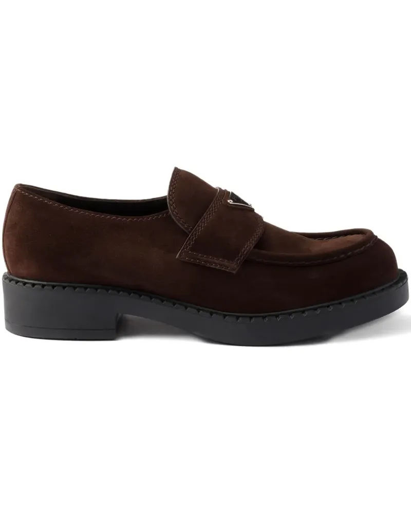Prada Loafer mit Triangel-Logo - Braun Braun