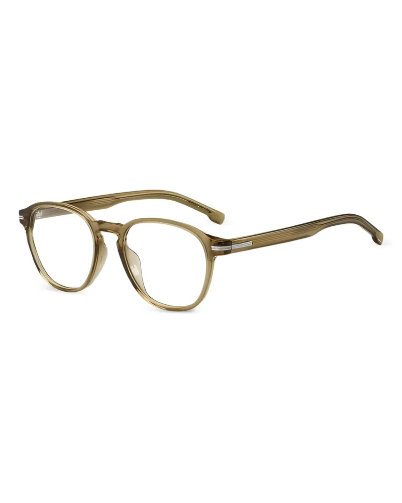 HUGO BOSS Brille mit rundem Gestell - Nude Nude