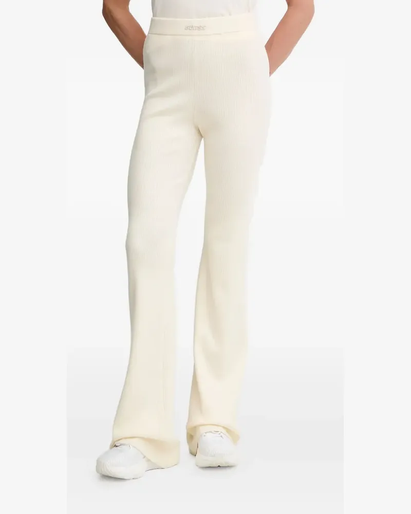 Guess ribbed logo trousers - Nude Nude