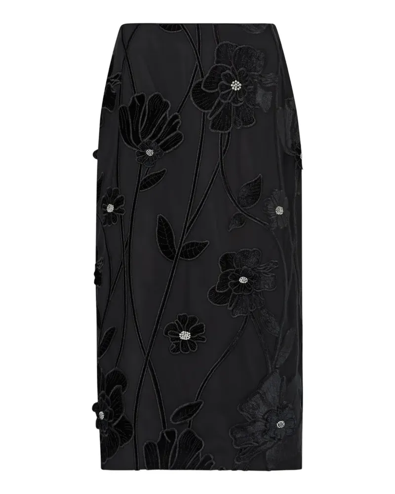 Milly Rory midi skirt - Schwarz Schwarz