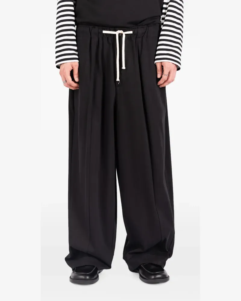 Société Anonyme Helsinki pleated drawstring-waist trousers - Schwarz Schwarz
